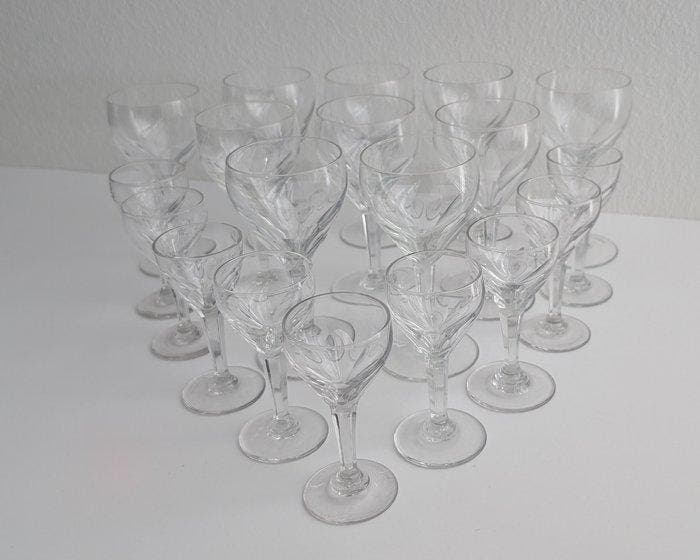 Val Saint Lambert - Service à boisson (19) - Verre - Osram,, Antiquités & Art, Art | Objets design