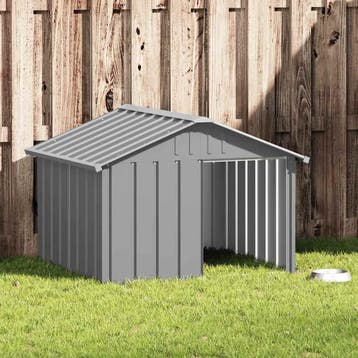 vidaXL Hondenhok 116,5x103x81,5 cm gegalvaniseerd staal, Dieren en Toebehoren, Hondenhokken, Verzenden, Nieuw