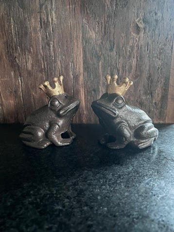 Decoratief ornament (2) - Set van twee kikkers