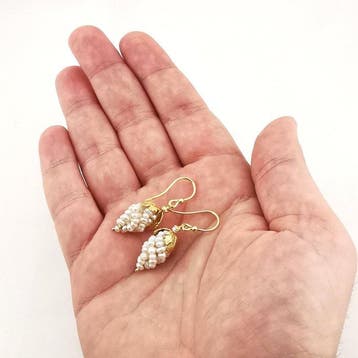 Parel - Zilver - Oorbellen - Parels van druiven