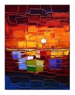 Caroline Mandrafina - Pfleger  Soleil couchant au port