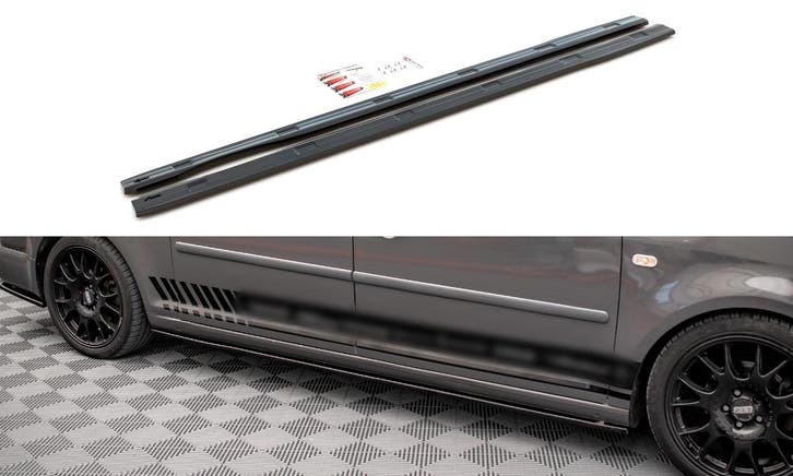 Side Skirts Diffuser voor Volkswagen Caddy MK3 Facelift, Auto diversen, Tuning en Styling, Ophalen of Verzenden