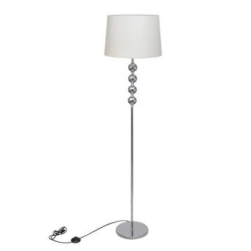 vidaXL Vloerlamp met hoog standaard en 4 ballen wit, Verzenden