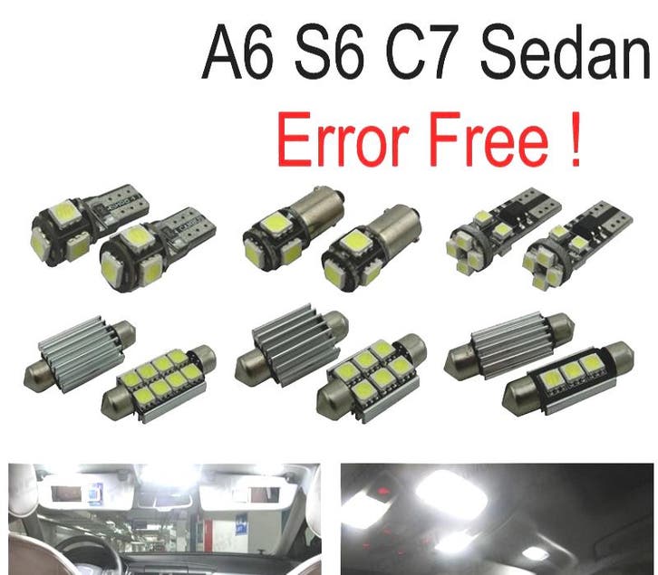 Kit 16 Ampoules Led Intérieur Pour Audi A6 S6 Rs6 C7 Berline, Auto-onderdelen, Verlichting, Verzenden