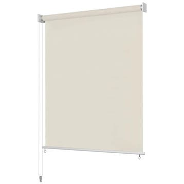 vidaXL Rolgordijn voor buiten 185(B)x230(H) cm crèmekleurig, Verzenden