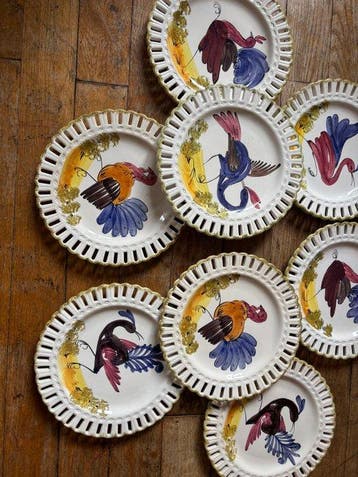 italian majolica - Ontbijtbord (8) - Keramiek