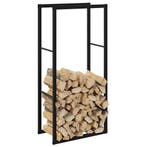 vidaXL Haardhoutrek 55x30x116 cm staal zwart, Verzenden