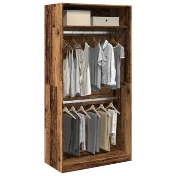 vidaXL Kledingkast 100x50x200 cm bewerkt hout oud hout, Verzenden