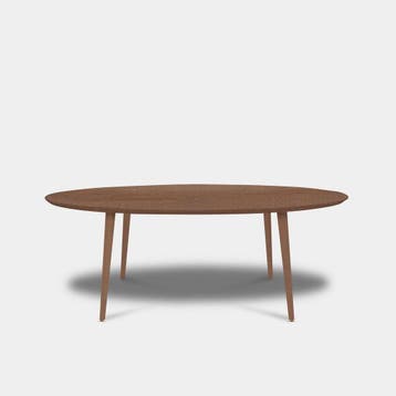 Tafel Ovaal Eikenhout  Konisch  180x90