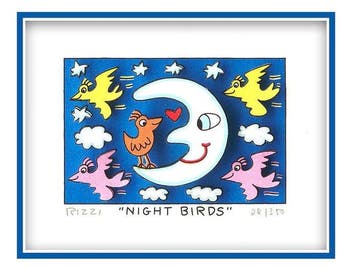 James Rizzi (1950-2011) - Night Birds