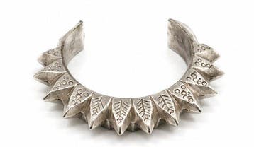 Massieve zilveren tribale armband Banjara / Rabari -