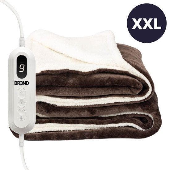 2dekans | BREND BR-2219 Elektrische Deken met 9, Huis en Inrichting, Woonaccessoires | Plaids en Woondekens, Ophalen of Verzenden
