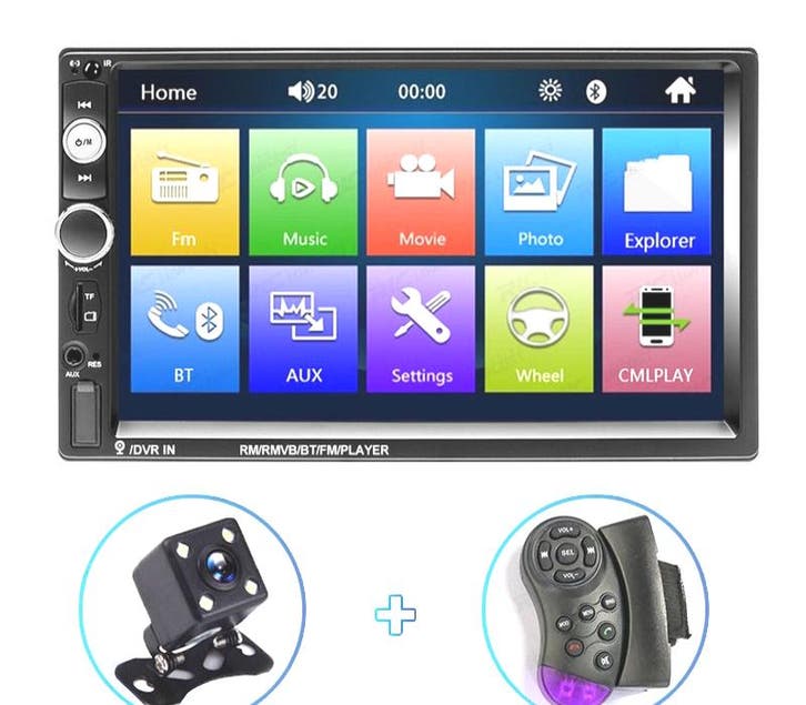 AUTORADIO 2DIN 7 TACTILE BLUETOOTH USB SD + CAMÉRA DE RECUL, Autos : Divers, Navigation de voiture, Envoi