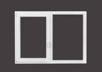 PVC raam draaikiep-vast b150xh110 cm Wit, Ophalen of Verzenden, Gevelraam of Ruit