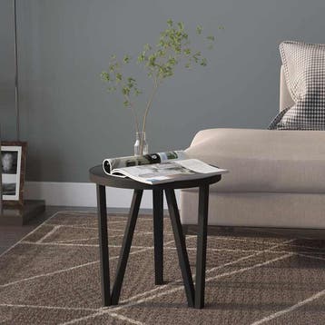 vidaXL Salontafel Ø35 cm MDF zwart, Huis en Inrichting, Verzenden, Nieuw