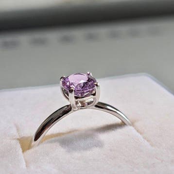 Ring - 18 karaat Witgoud - 1.13ct. tw. Saffier - Natuurlijke, Nieuw