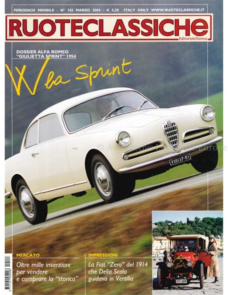 2004 RUOTECLASSICHE MAGAZINE 183 ITALIAANS, Boeken, Auto's | Folders en Tijdschriften