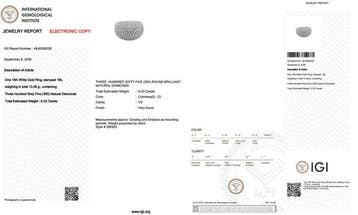 Ring - 18 karaat Witgoud - 6.03ct. tw. Diamant (Natuurlijk)