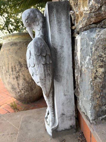 Sculptuuur voor buiten, Aquila Imperiale - 65 cm - Carrara