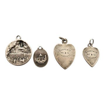Zilver - Hanger - Set van 4 religieuze hangers