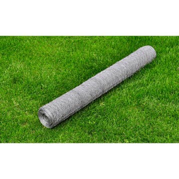 vidaXL Draadgaas zeshoekig 1x25 m gegalvaniseerd staal, Verzenden