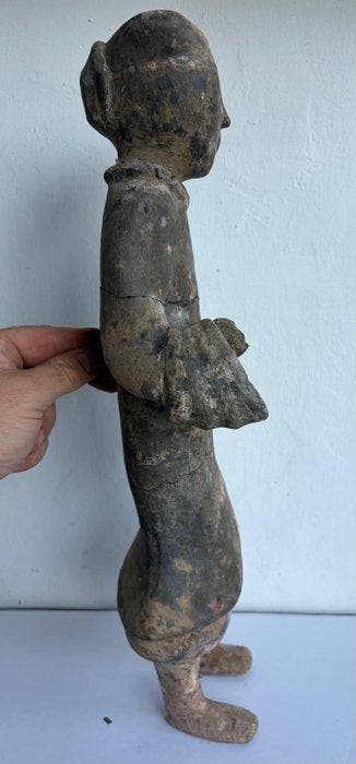 Oud-Chinees, Han-dynastie Terracotta Mingqi-krijger - 46 cm
