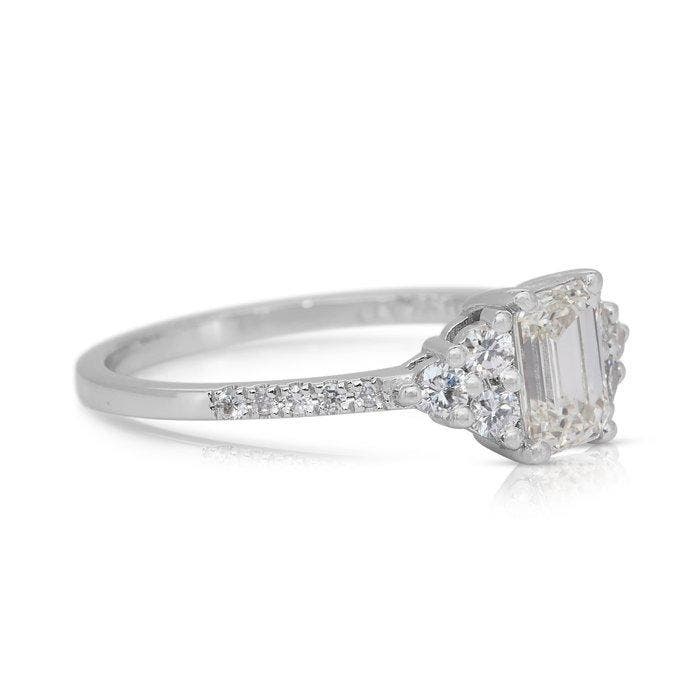 Ring - 18 karaat Witgoud - 1.28ct. tw. Diamant (Natuurlijk), Handtassen en Accessoires, Ringen