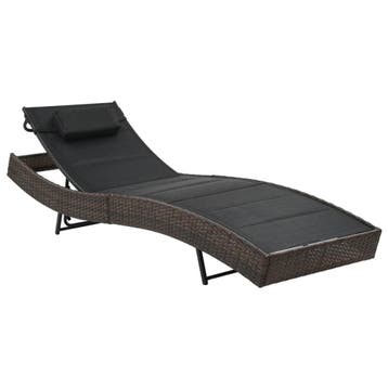 Ligbed Bruin | Retour deal | Luxe loungen voor minder, Tuin en Terras, Verzenden, Zo goed als nieuw, Rotan, Verstelbaar