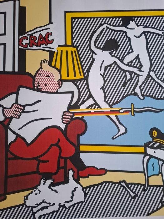 Roy Lichtenstein (1923-1997) - Tintin Reading, Livres, BD