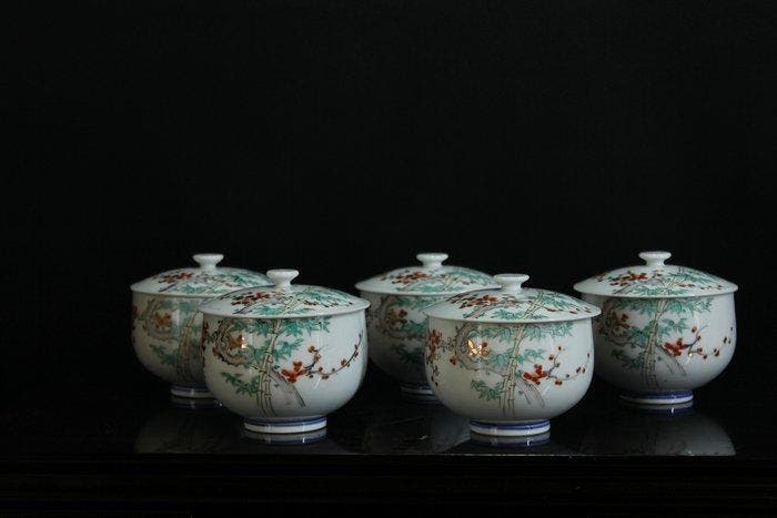Arita ware  -    Arita-yaki Tea Cup Set (Pine,, Antiquités & Art, Antiquités | Autres Antiquités