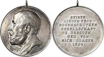 Zilver medaille 1924 Dresden, Verzenden, België