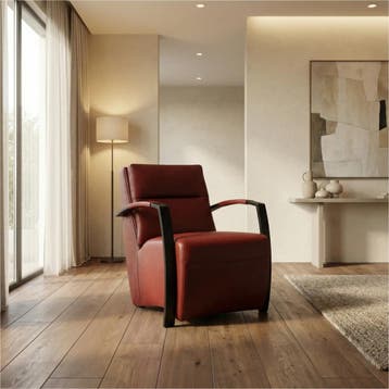 Leren fauteuil Arrival - Granada Rouge (rood), Ophalen of Verzenden
