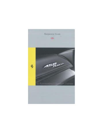 2011 FERRARI 458 ITALIA VERKORT INSTRUCTIEBOEKJE ENGELS