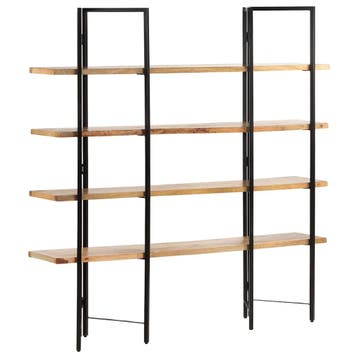 vidaXL Boekenkast met 4 schappen 160x35x160 cm massief, Huis en Inrichting, Verzenden, Nieuw