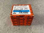 Veiling - 20x Heco spaanplaatschroef ø3x20mm 200-pack, Bricolage & Construction, Quincaillerie & Fixations