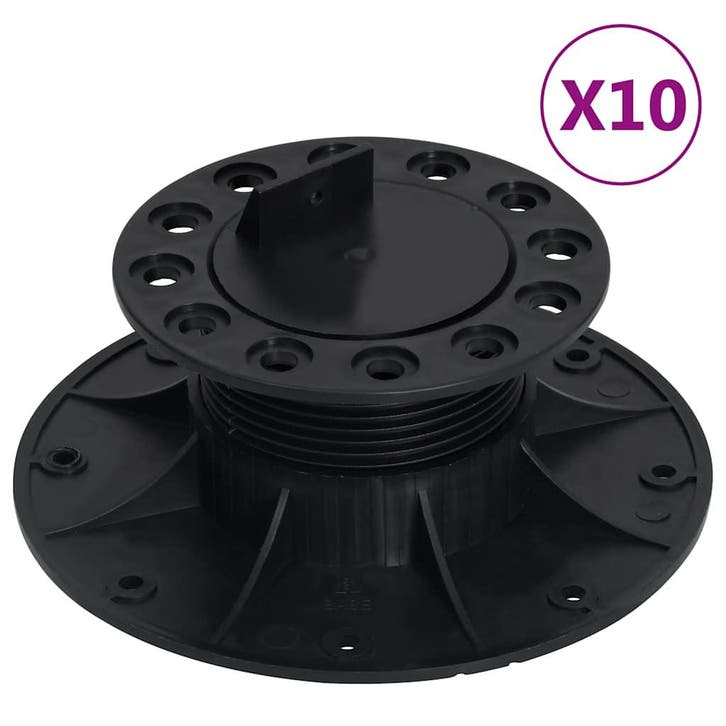 vidaXL Terrasdragers verstelbaar 10 st 60-88 mm, Bricolage & Construction, Planches & Dalles, Envoi
