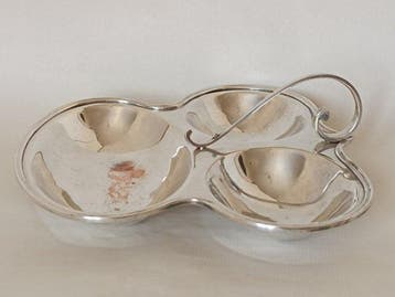 Valenti - Centre de table - cuivre plaqué argent -