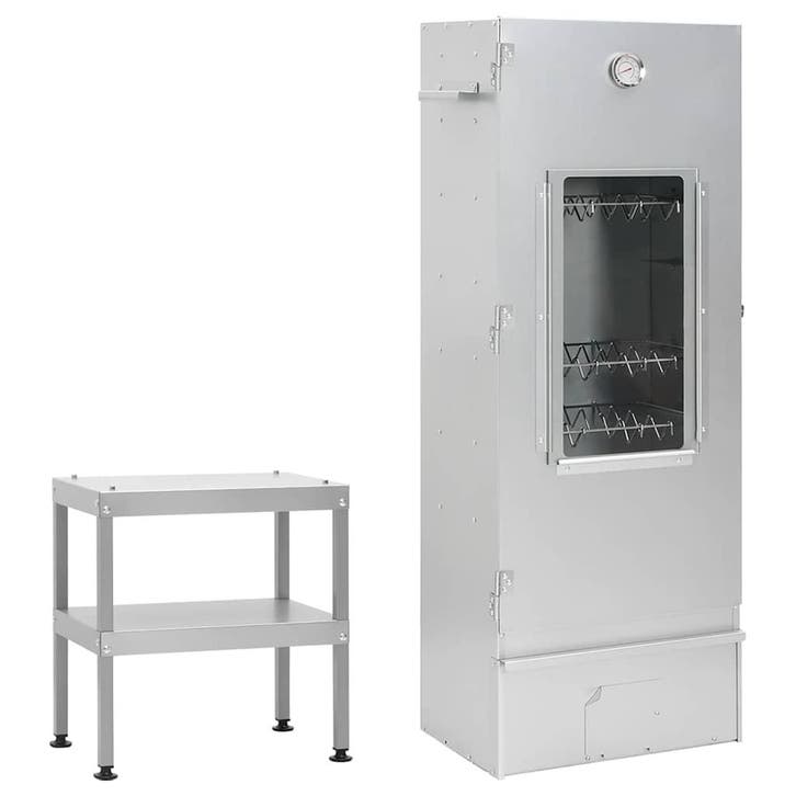 vidaXL BBQ-rookoven met tafel gegalvaniseerd staal, Electroménager, Électroménager & Équipement Autre, Envoi