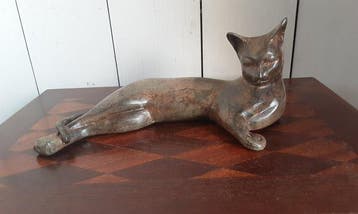 P. Chenet Foundry - Figuur - Grote Kat - 23 cm - Brons