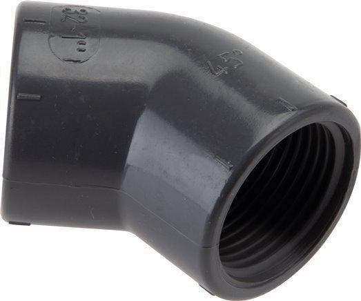 45° L-Koppeling Fitting Rp1'' Binnendraad PVC-U 16bar En, Doe-het-zelf en Bouw, Overige Doe-Het-Zelf en Bouw, Verzenden