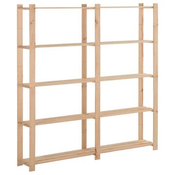 vidaXL Opbergrek 5-laags 170x28,5x170 cm massief grenenhout, Verzenden