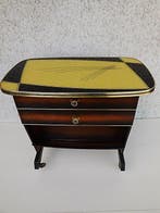 Bijzettafel - Tafel met laden en opbergruimte - verrijdbaar