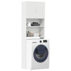 vidaXL Wasmachinekast 64x24x190 cm bewerkt hout wit, Verzenden, Nieuw
