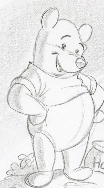 John Pomeroy - 1 Original drawing - Disney Studios - Winnie