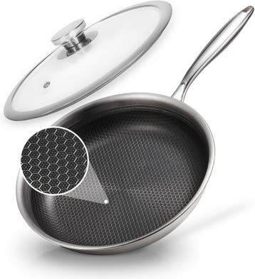 Koekenpan 28cm Honingraat | Tweede kansje | OP = OP, Verzenden, Nieuw, Inox
