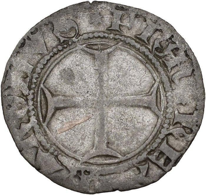 Dauphiné. Karel VII (1422-1461). Petit blanc (Zonder, Timbres & Monnaies, Monnaies | Europe | Monnaies non-euro