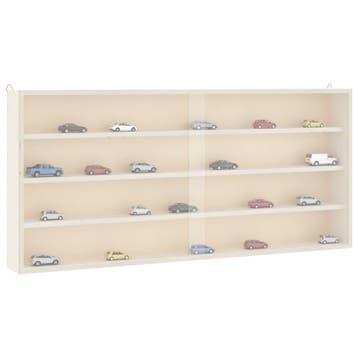 vidaXL Houten vitrinekast met deuren 80x8,5x37cm, Verzenden