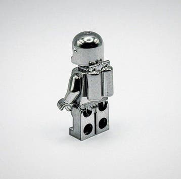 Lego Minifigurine - Classic Space - Chrome Plated Grey