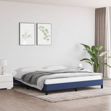 vidaXL Bedframe zonder matras stof blauw 180x200 cm, Verzenden, Nieuw