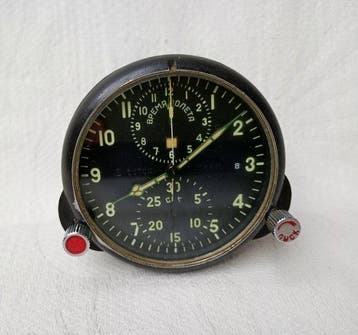 AChS-1MB - Horloge de cockpit d’avion MiG - Aluminium,